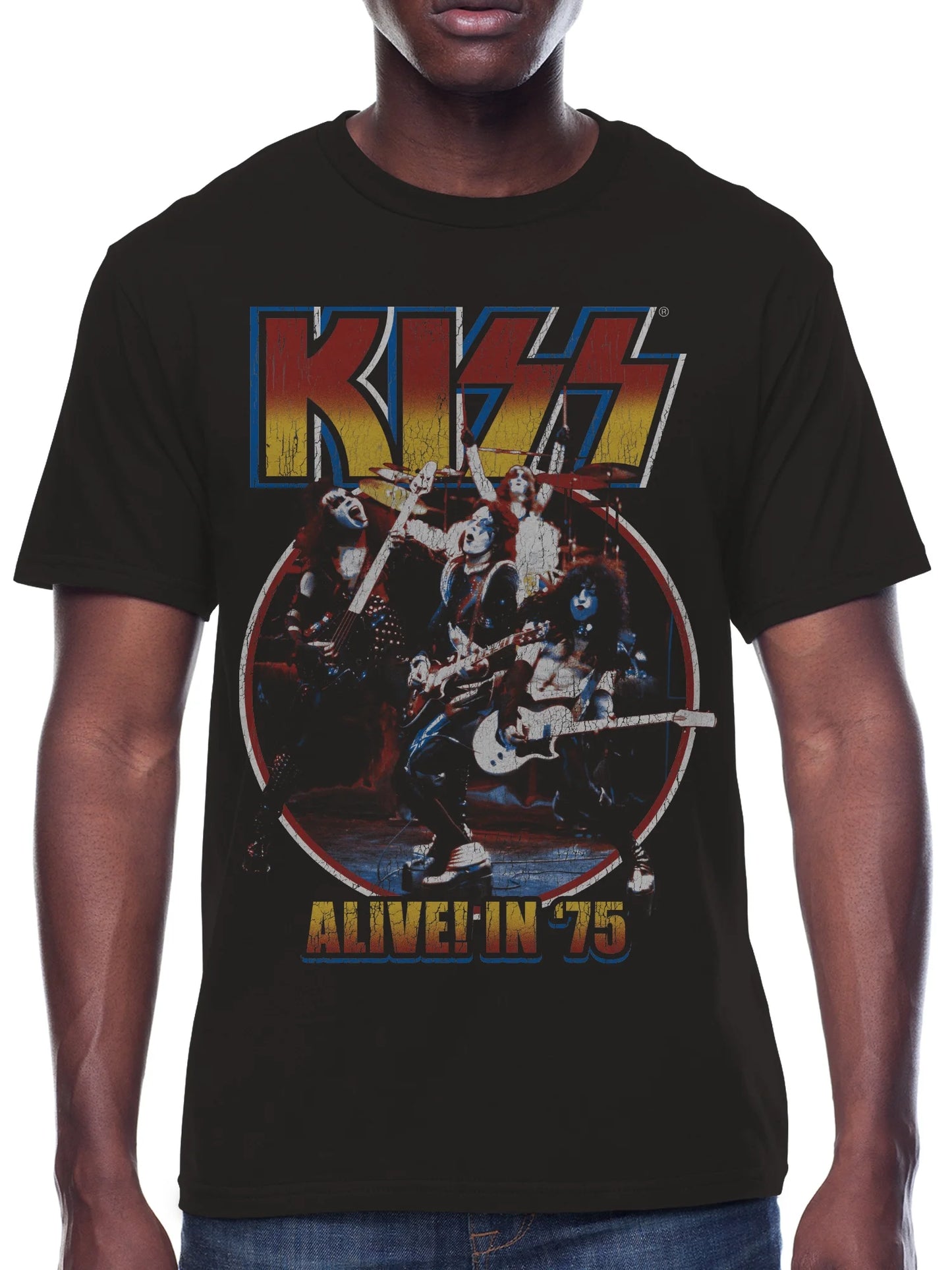 , Men'S Graphic Crew Neck T-Shirt, Alive in 75, Sizes S-3XL