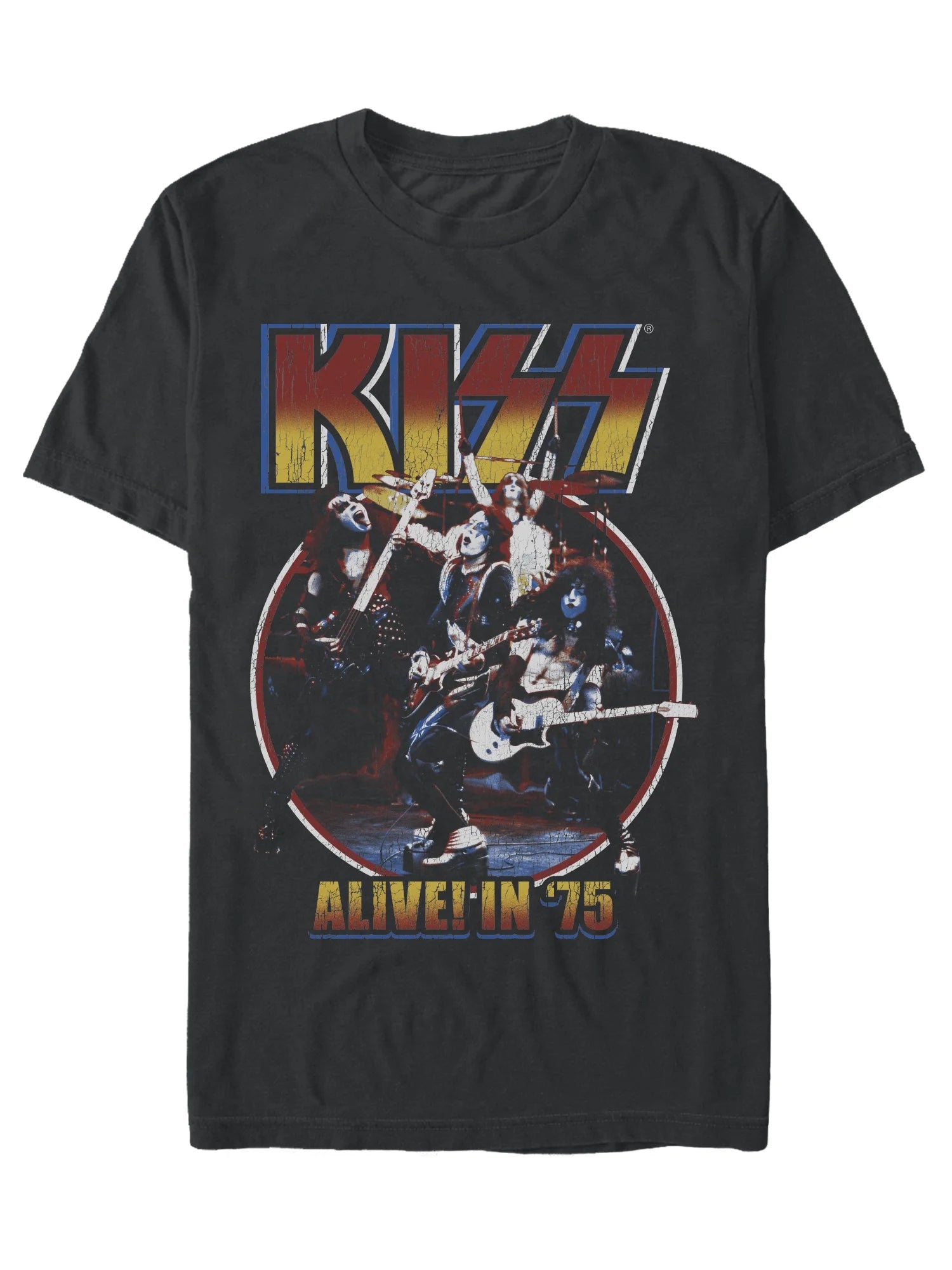 , Men'S Graphic Crew Neck T-Shirt, Alive in 75, Sizes S-3XL