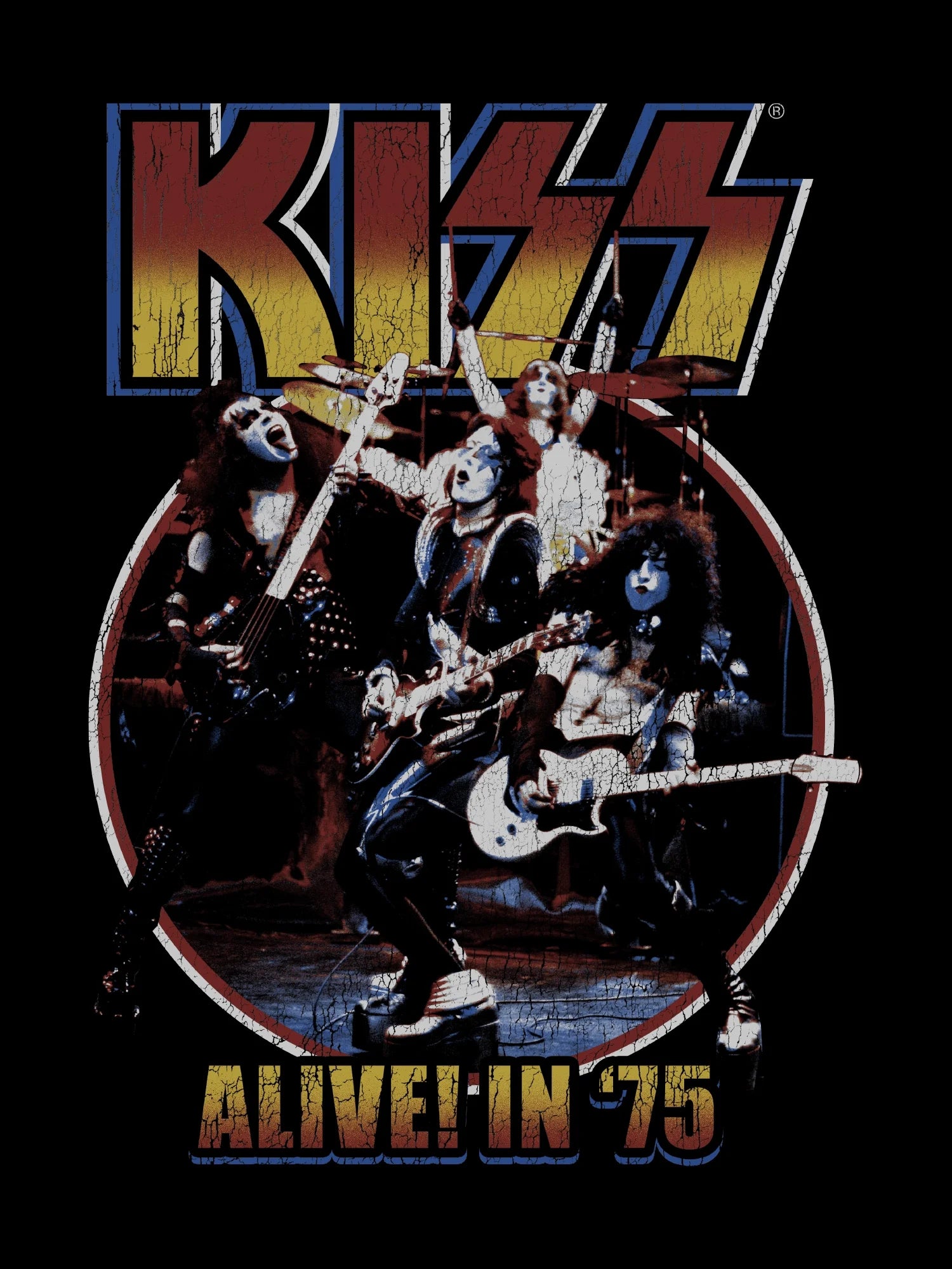, Men'S Graphic Crew Neck T-Shirt, Alive in 75, Sizes S-3XL